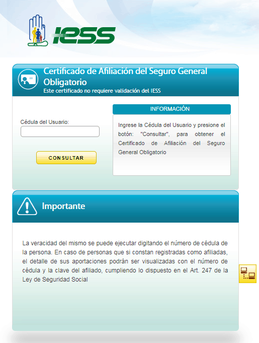 certificado no afiliacion iess